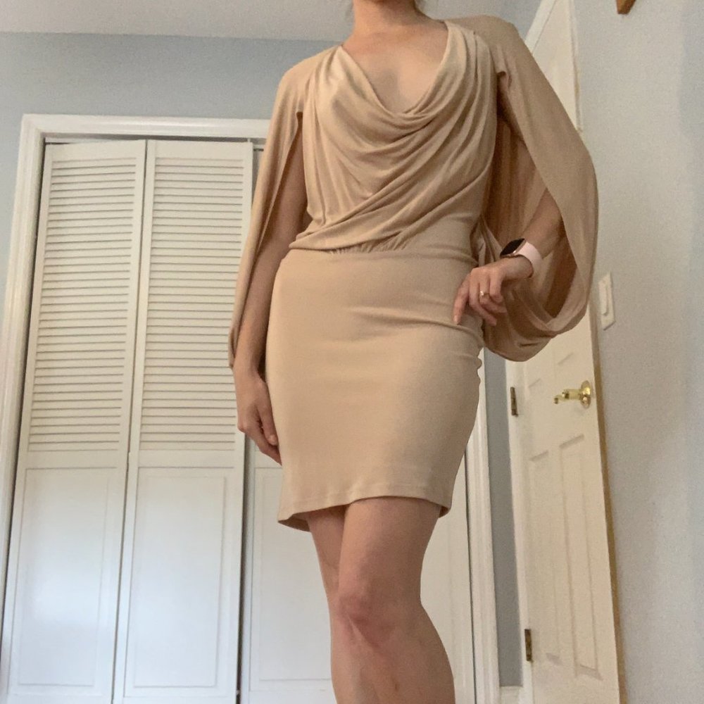 NWOT Haute Hippie Beige Batwing Dress Org. $498